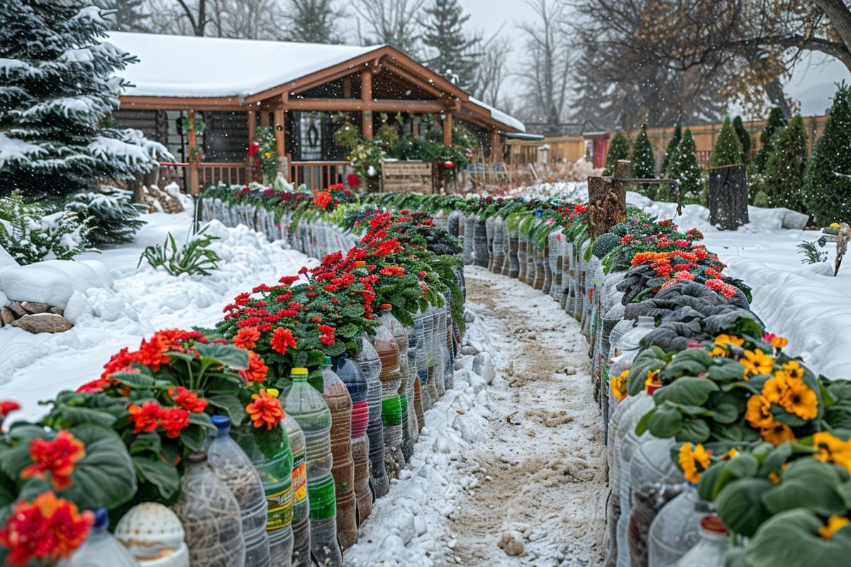 Comment les bouteilles en plastique peuvent sauver vos plantes du froid extrême