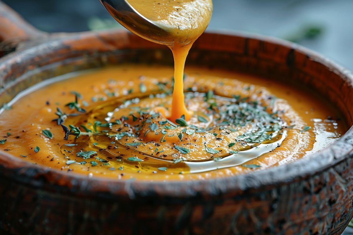 Explorez les saveurs de l'automne avec ce velouté de butternut et pommes de terre