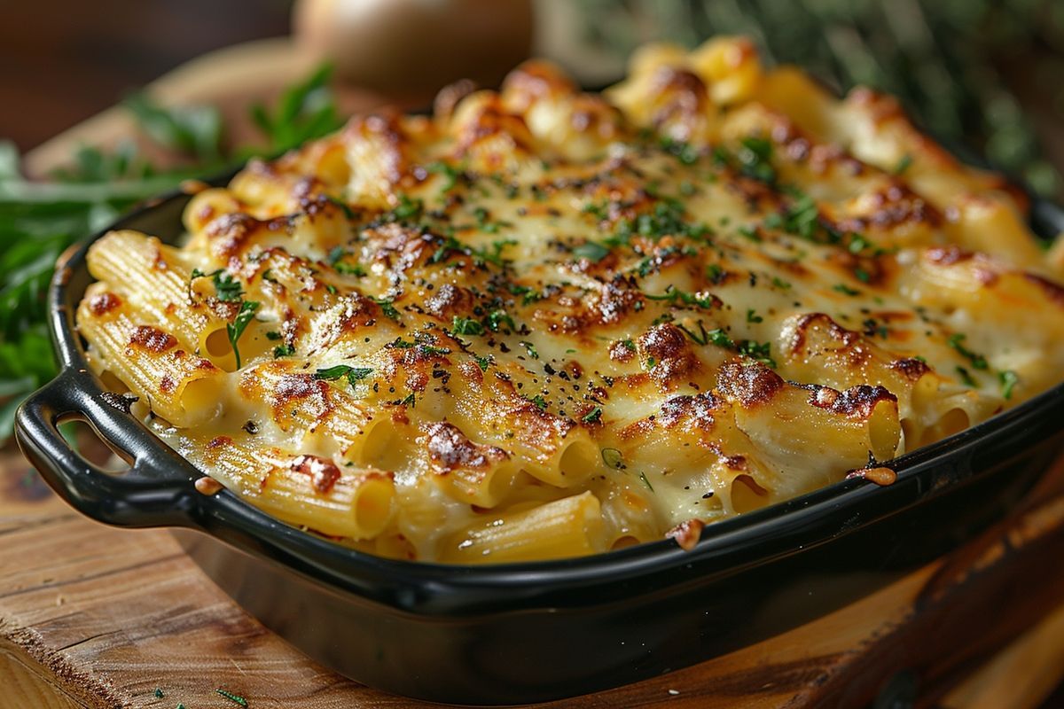 Optimisez la texture de votre gratin de pâtes : un ingrédient inattendu pour le dessus